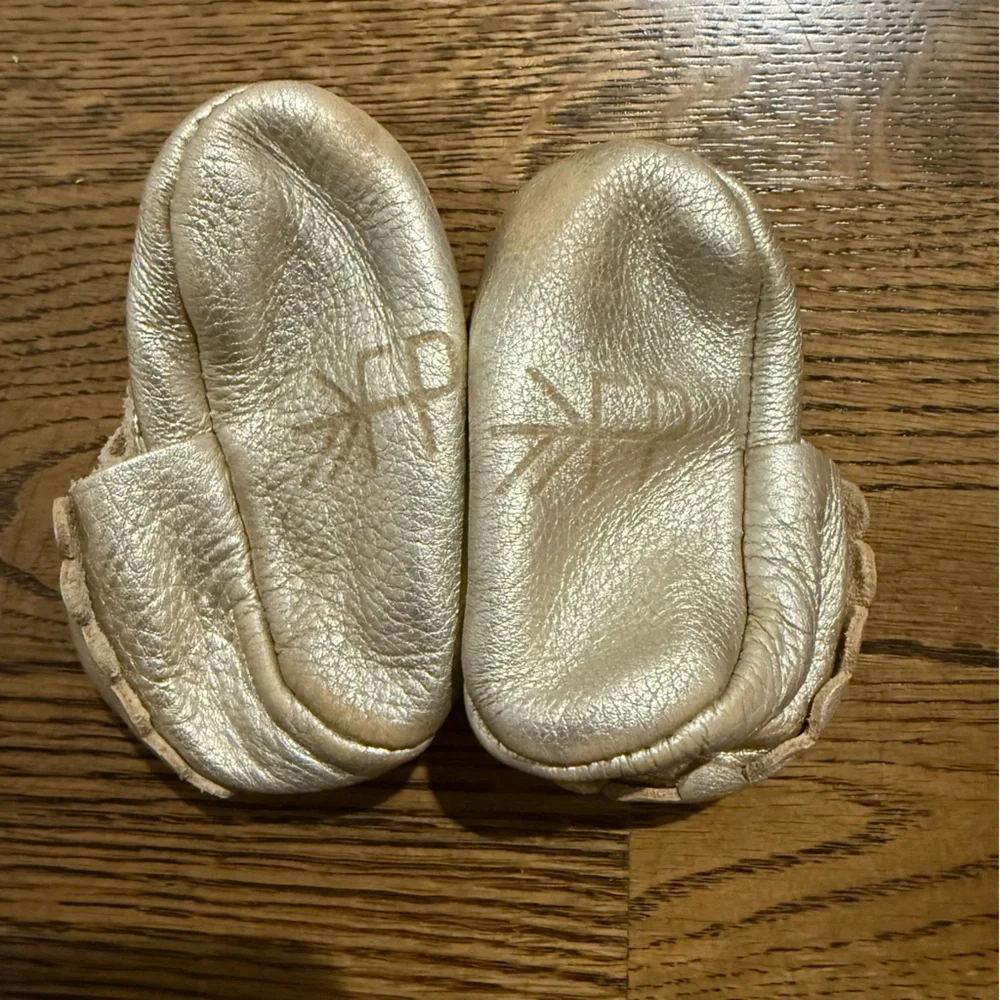 Freshly Picked Gold Mary Jane Baby Moccasin Shoes
